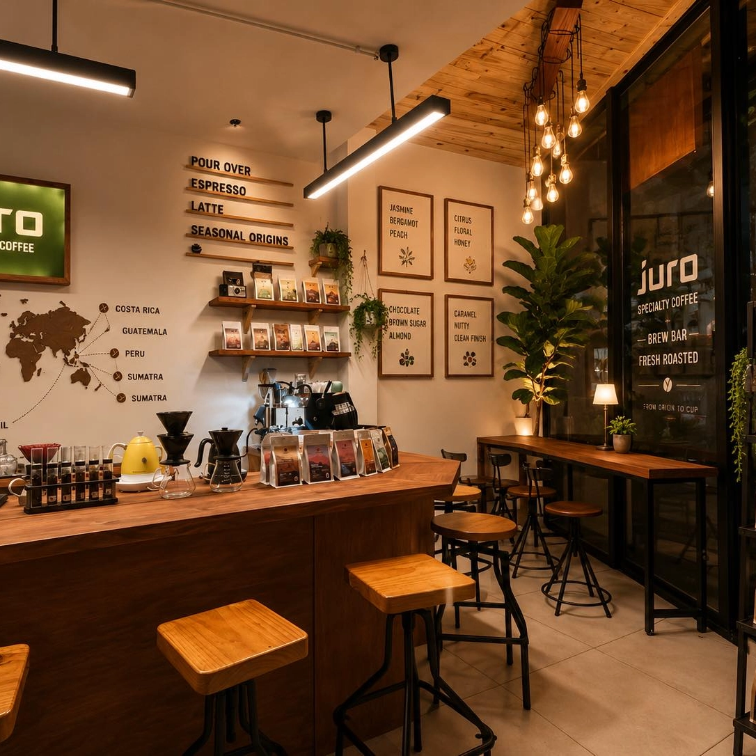 Mặt tiền quán cà phê Juro